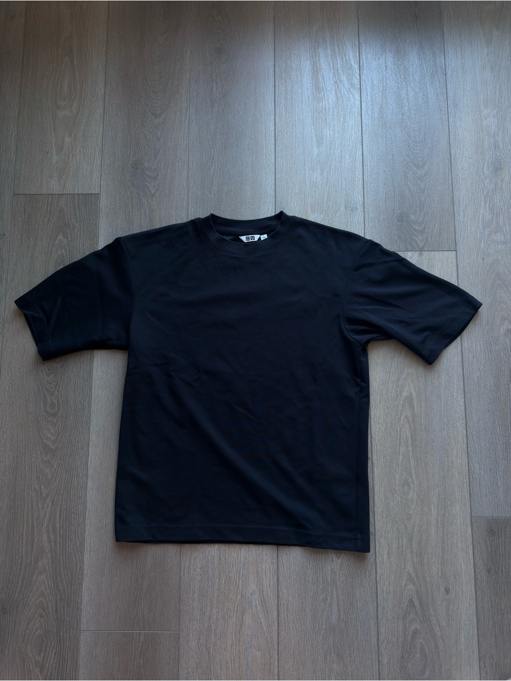 Uniqlo Airism Neck Short-Sleeve T-Shirt Black